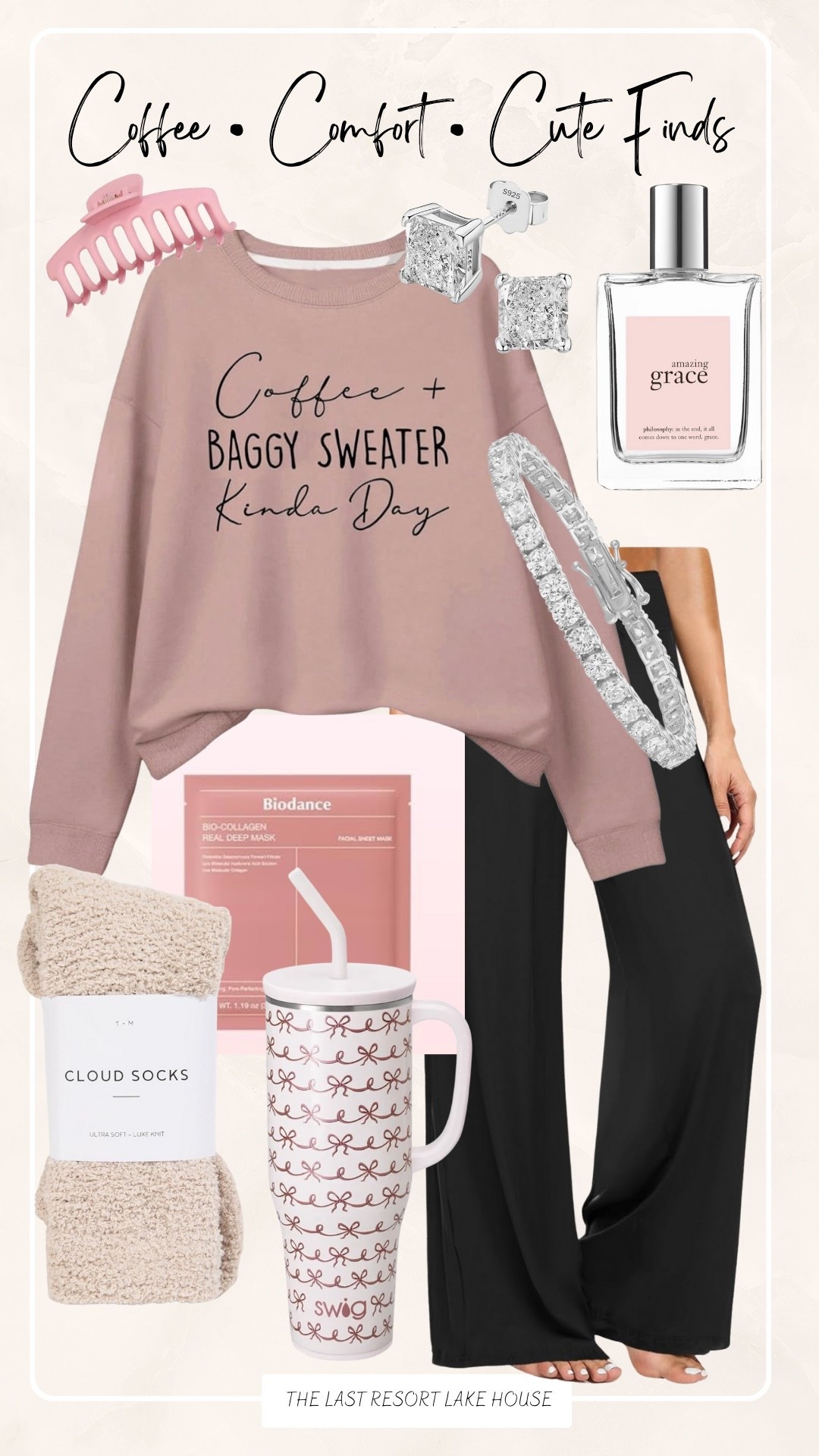 Coffee, comfort, and cute finds — basically my love language 🤍
This whole look is giving cozy-but-put-together energy, perfect for errands, lounging, or slow mornings at home.

The sweatshirt is soft and relaxed, the pants are so flattering, and all the little extras make everyday feel a little more fun. Everything linked and easy to shop right here ✨

Tap to shop my daily favorites ☕️🖤

#LTKmomlife #LTKootd #LTKFindsUnder50
