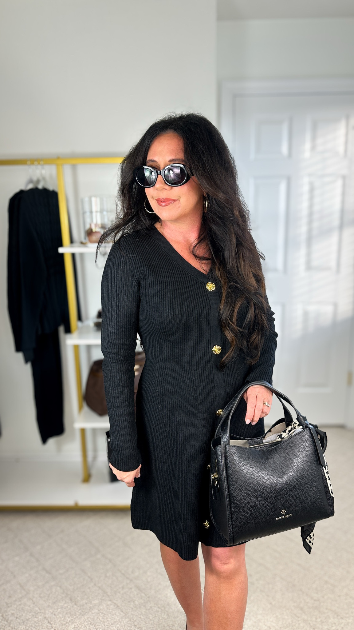 One thing I know for certain is that an LBD will never go out of style! I just scored this amazing one from Amazon and it's perfect for Holiday 2025. I love the oversized buttons, v-neckline, and the length is spot on. I'm 5'2" for size reference. Fits true to size and has a great stretch. 🖤

#LTKFindsUnder50 #LTKHoliday