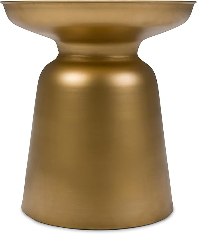 SIMPLIHOME Toby Modern Industrial 16 inch Wide Metal Accent Side Table in Gold, Fully Assembled, ... | Amazon (US)