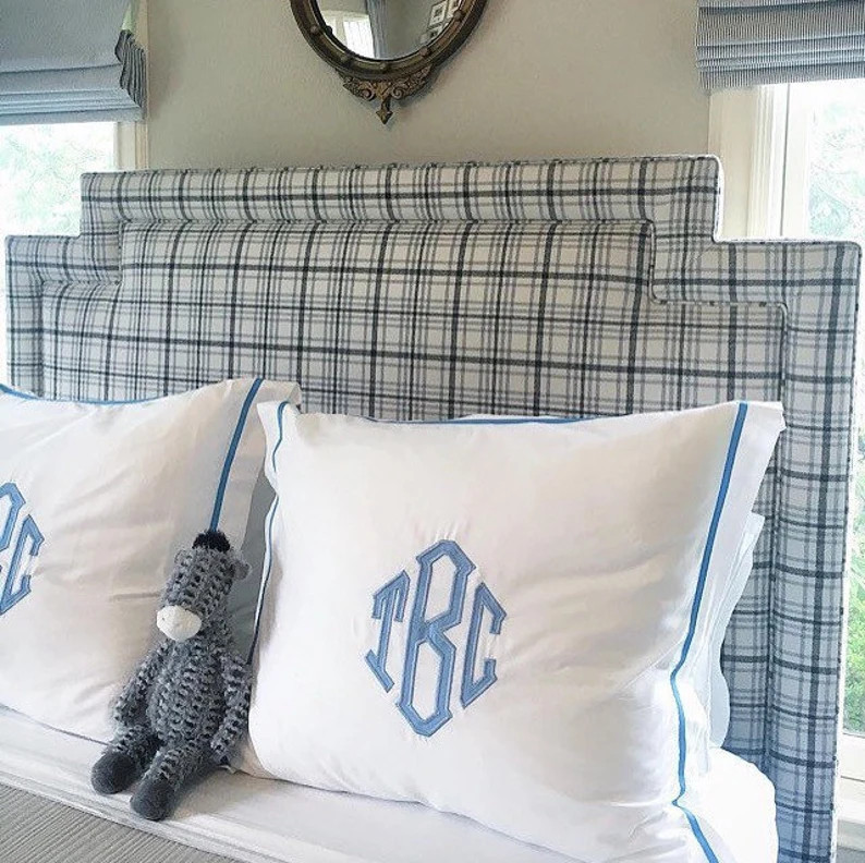 Monogram Applique Sham / Monogrammed Sham / Pillowcase / Bedding | Etsy (US)