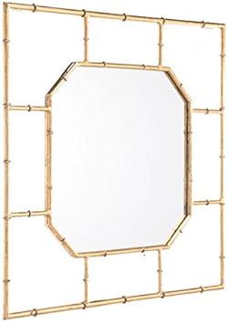 Zuo Bamboo Square Mirror, Gold | Amazon (US)