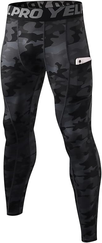 Men's Compression Pants Cool Dry Athletic Leggings Workout Running Tights Active Sports Baselayer... | Amazon (US)