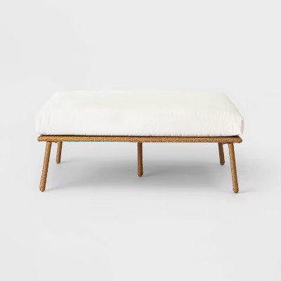 Britanna Oversized Patio Ottoman - Linen - Opalhouse™ | Target