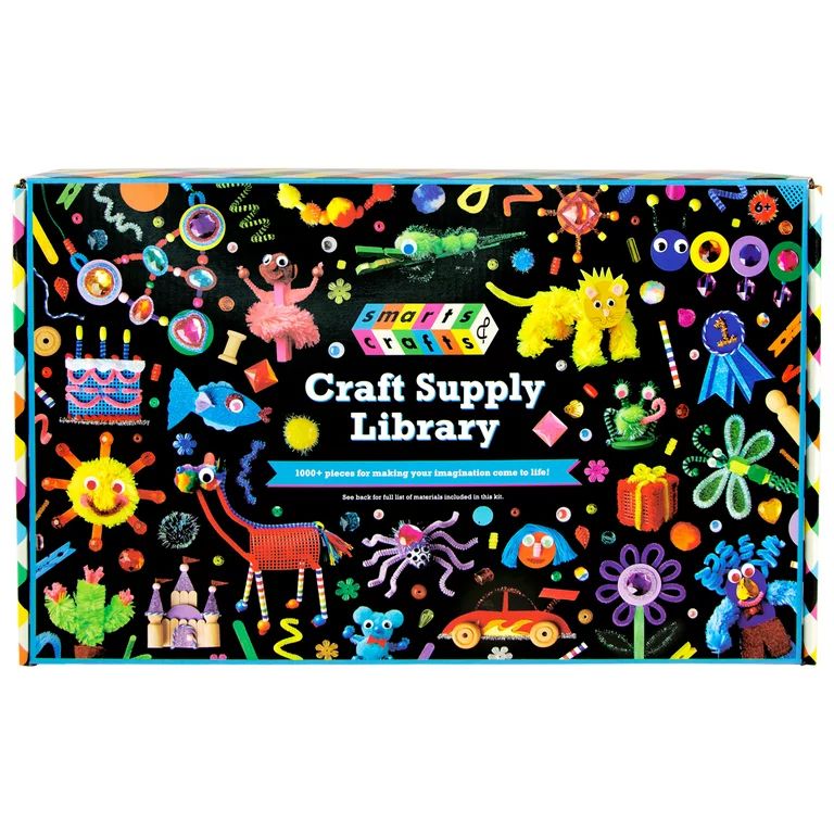 Smarts & Crafts Craft Supply Library Art & Craft Kit 1057 Pieces for Boys & Girls, Kids & Teens | Walmart (US)