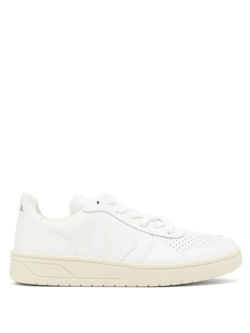 Veja - V-10 Leather Trainers - Womens - White | Matches (US)
