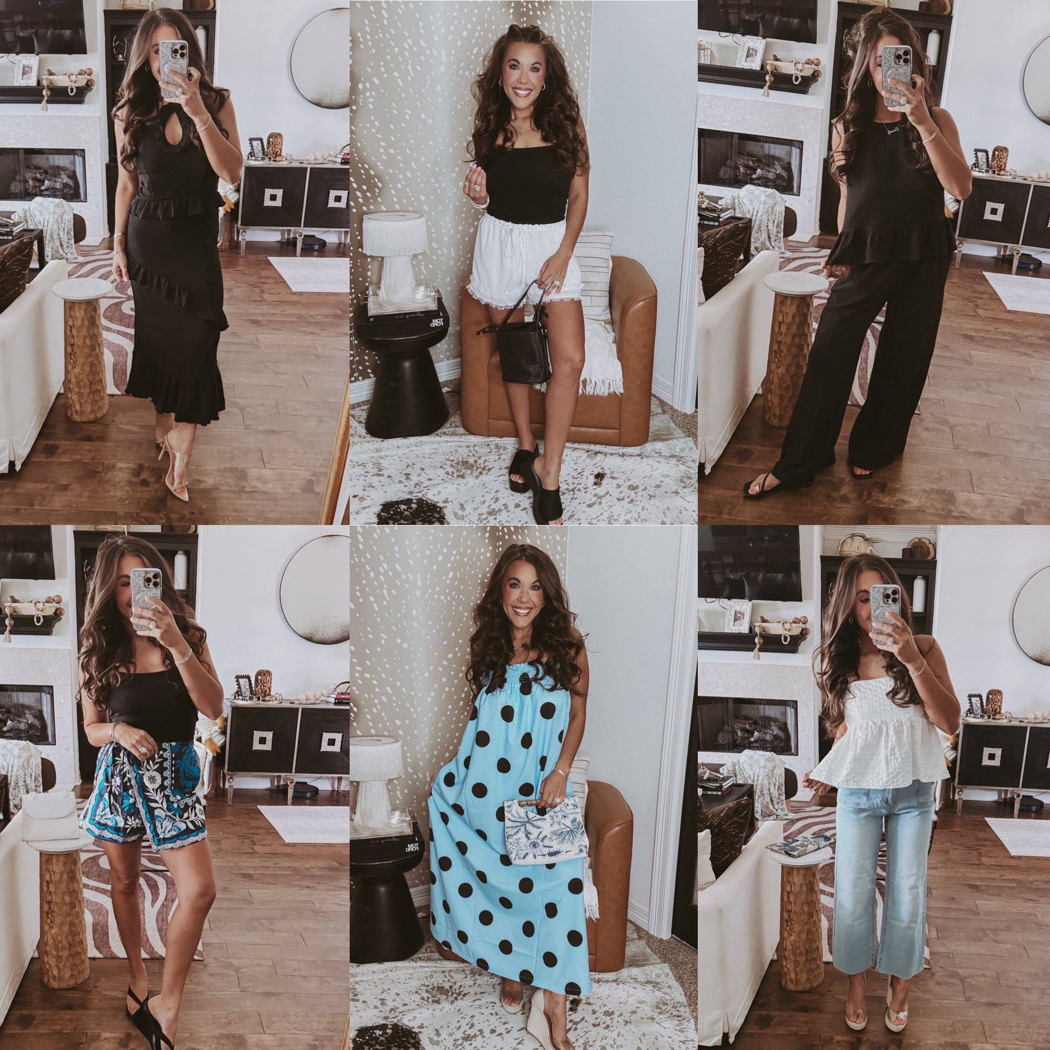 LOOK 1: XS dress / LOOK 2: XS top + S shorts / LOOK 3: S set / LOOK 4: XS top + XS skirt / LOOK 5: S dress / LOOK 6: S top + 2 pants

#LTKSaleAlert #LTKPetite #LTKootd