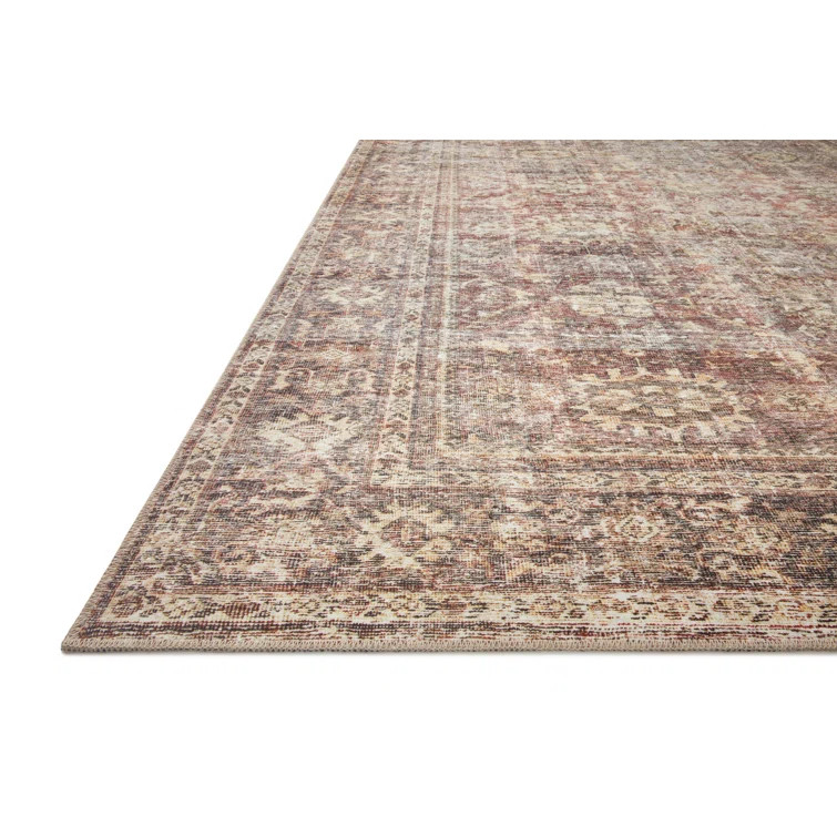 Georgie Oriental Bordeaux/Antique Area Rug | Wayfair Professional