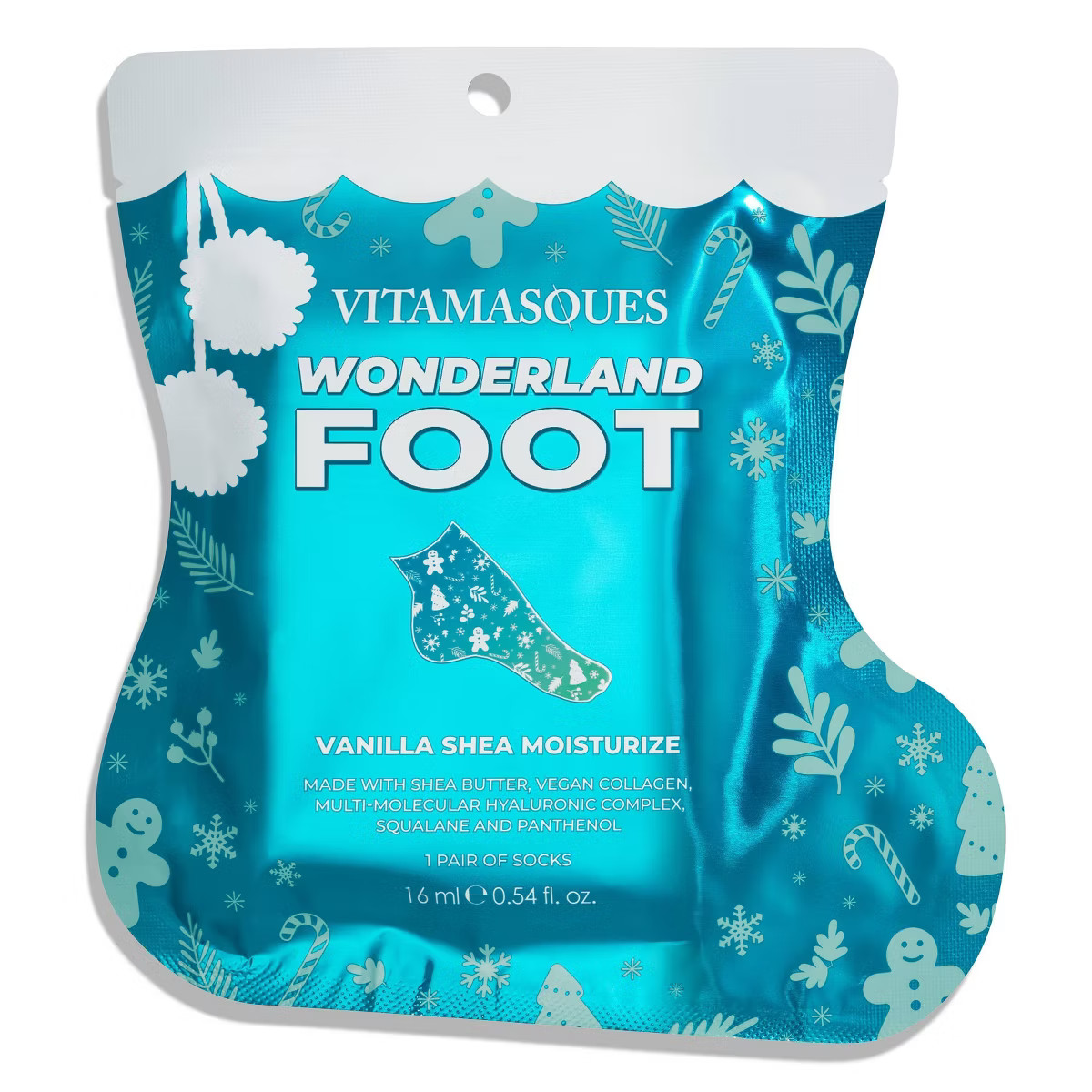 Vitamasques Stocking Stuffer - Wonderland Foot Mask - Vanilla Shea Butter Moisturize | Target