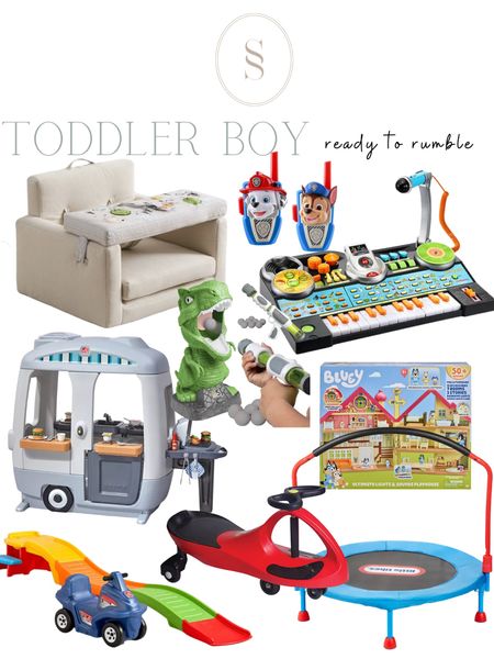 Toddler boy gift guide! Activity floor club chair, Walkie-Talkie, food truck trailer, mini trampoline, back yard games and more 

#LTKHoliday #LTKfamily #LTKbaby