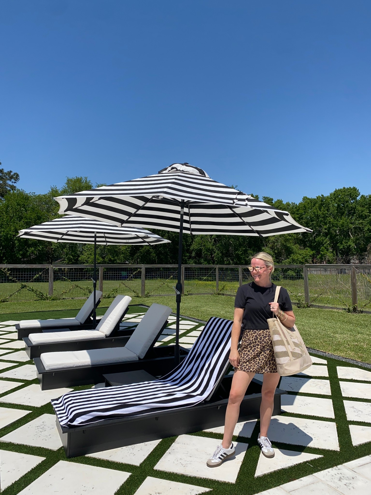 Sharing some of my outdoor pool favorites as well as this best selling leopard skort! It runs big so if between sizes, go down one. 

Pool / swim / outdoor furniture/ patio furniture / lounger / umbrella / outdoor umbrella / Frontgate / umbrella stand / shoes / tennis shoes / sneakers / Abercrombie / Abercrombie & fitch / sambas / beach bag / vacation / travel / luggage 

#LTKSeasonal #LTKSwim #LTKHome