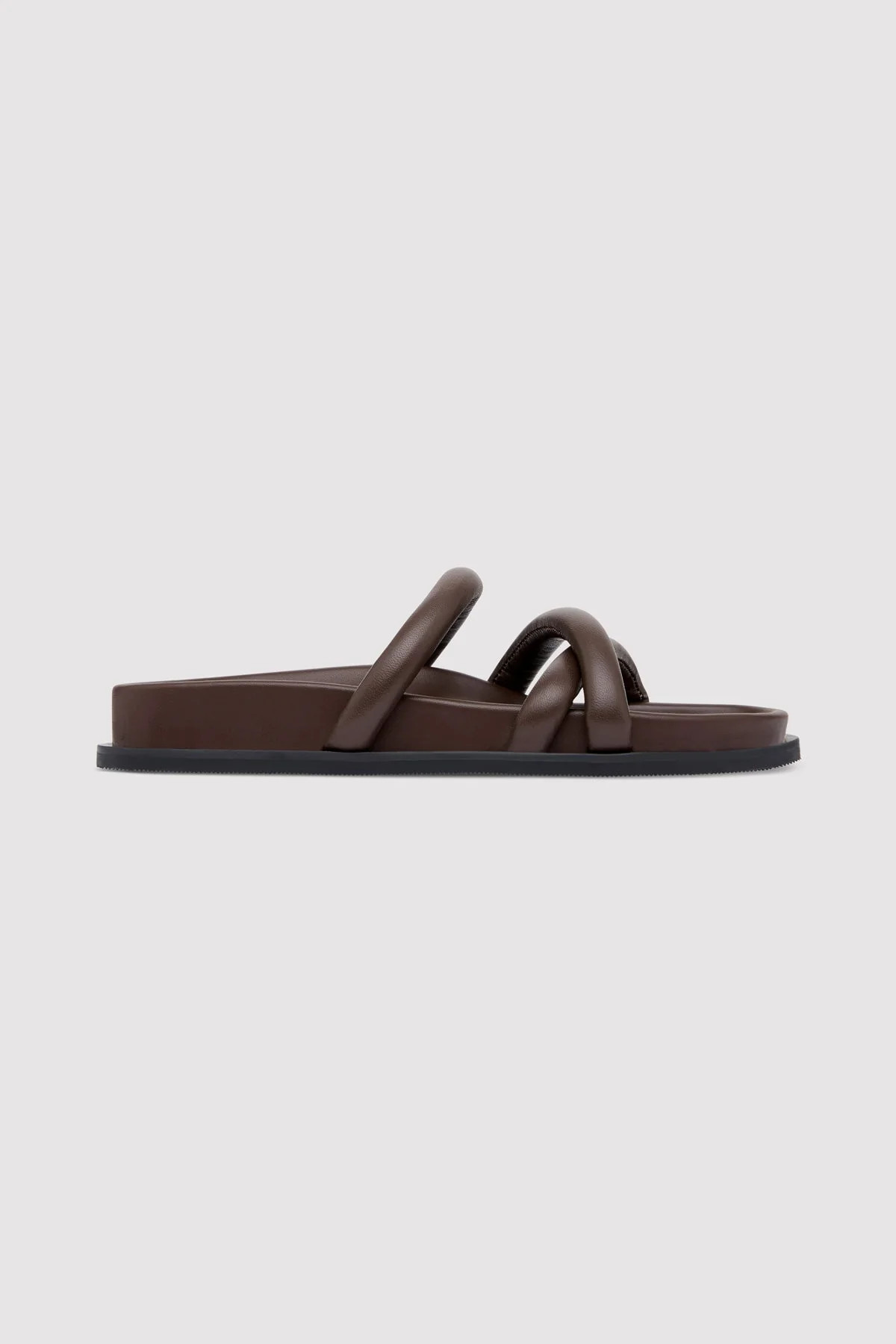 Soft Cross Strap Slide - Chocolate | St. Agni (US, UK, EU)