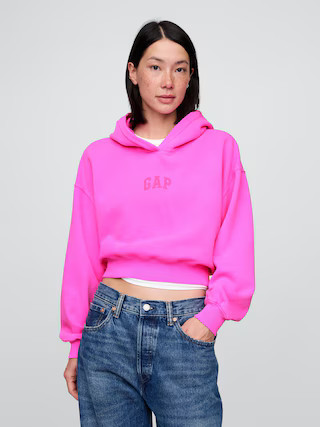VintageSoft Crop Logo Hoodie | Gap (US)