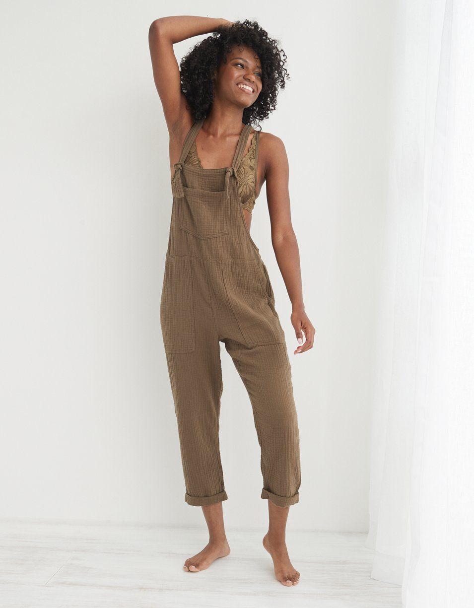 Aerie Gauze Knot Overall | American Eagle Outfitters (US & CA)