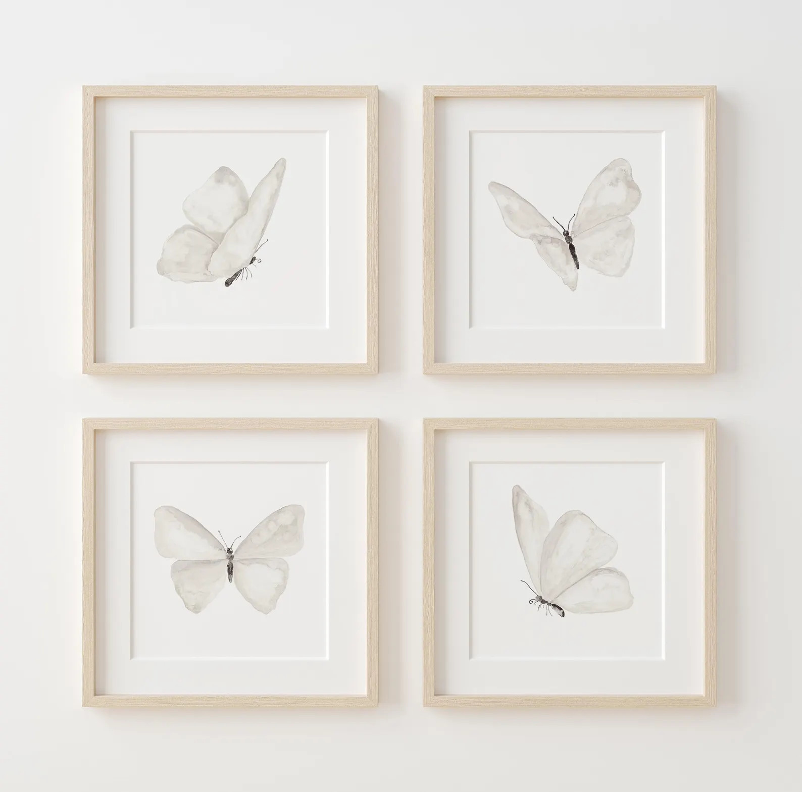 Neutral Butterfly Prints – Set of 4 Prints, Watercolor Baby Girl Nursery Posters - Etsy | Etsy (US)