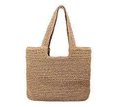 Freie Liebe Straw Beach Bag for Women Summer Woven Tote Bag Shoulder Handbags | Amazon (US)