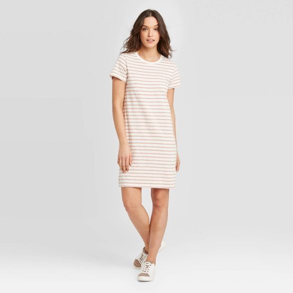 Women's Striped Short Sleeve Mini T-Shirt Dress - Universal Thread™ | Target