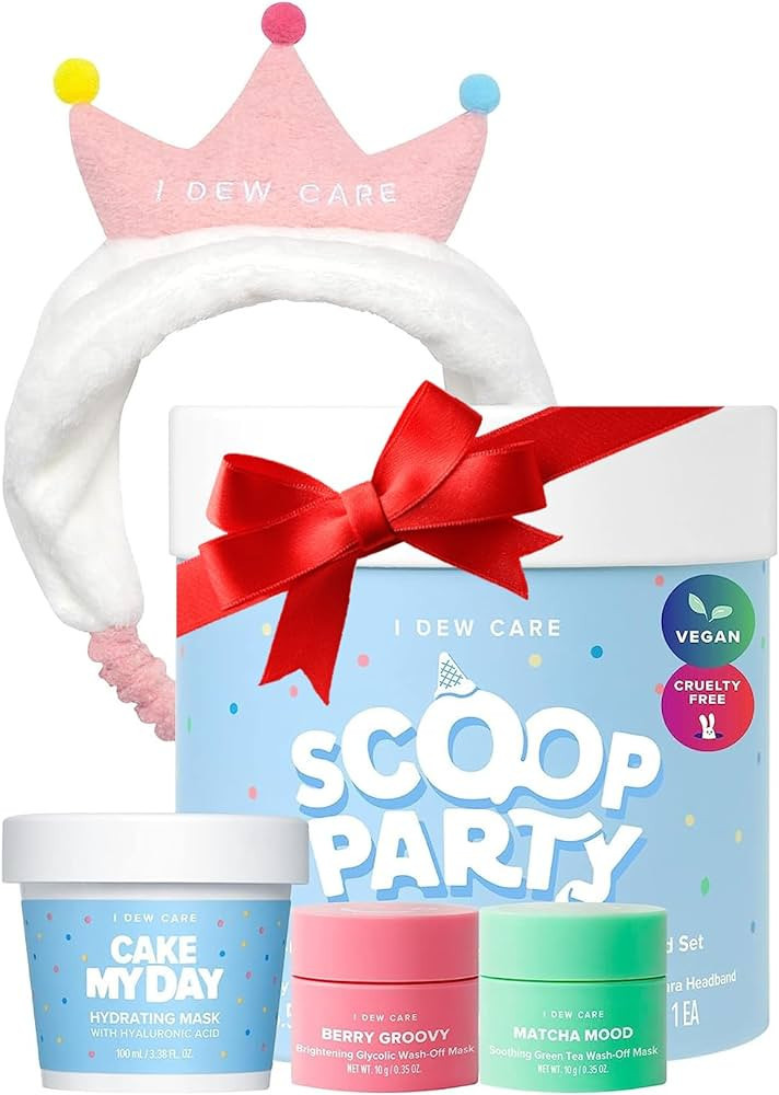 I DEW CARE Wash-off Masks with Headband Set - Scoop Party | With Hyaluronic Acid, Gift Set, Skinc... | Amazon (US)
