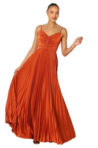 Petal & Pup Naira Pleated Maxi Dress - Sunset Orange 2 | Amazon (US)