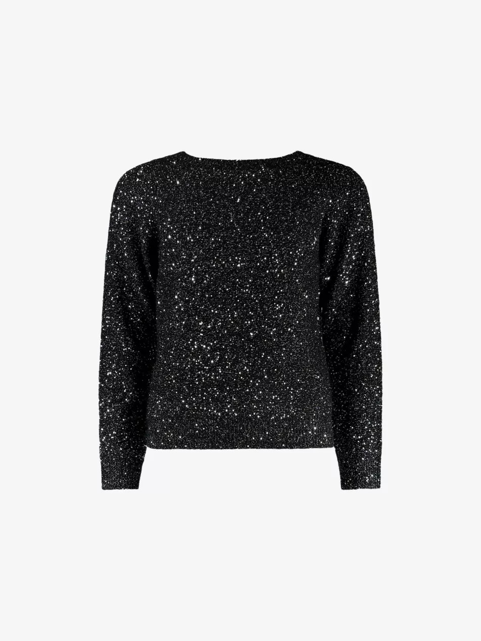 Twist-back round-neck sequin top | Selfridges