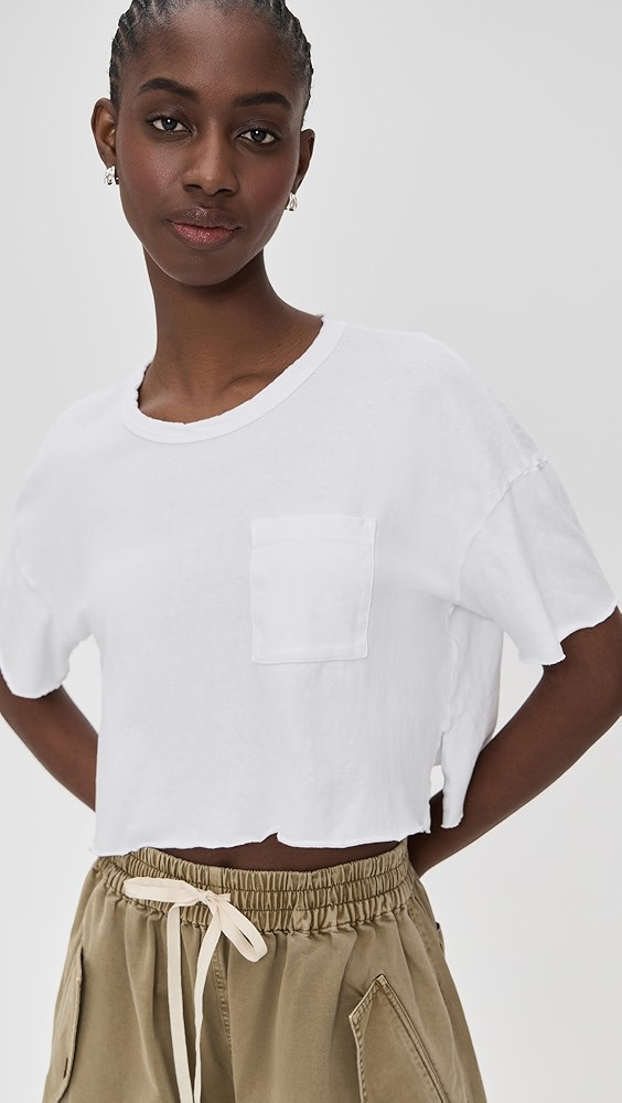James Perse Cropped Relaxed Fit Pocket Tee | Shopbop | Shopbop