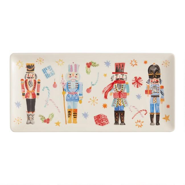 Watercolor Nutcracker Serving Platter | World Market