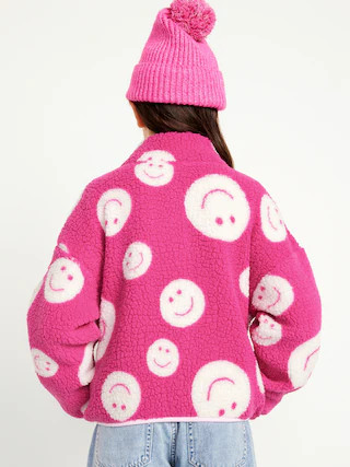 Cozy Sherpa Zip Jacket for Girls | Old Navy (US)