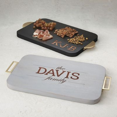Levon Charcuterie Board with Personalized Monogram & Acacia Wood Finish | Frontgate