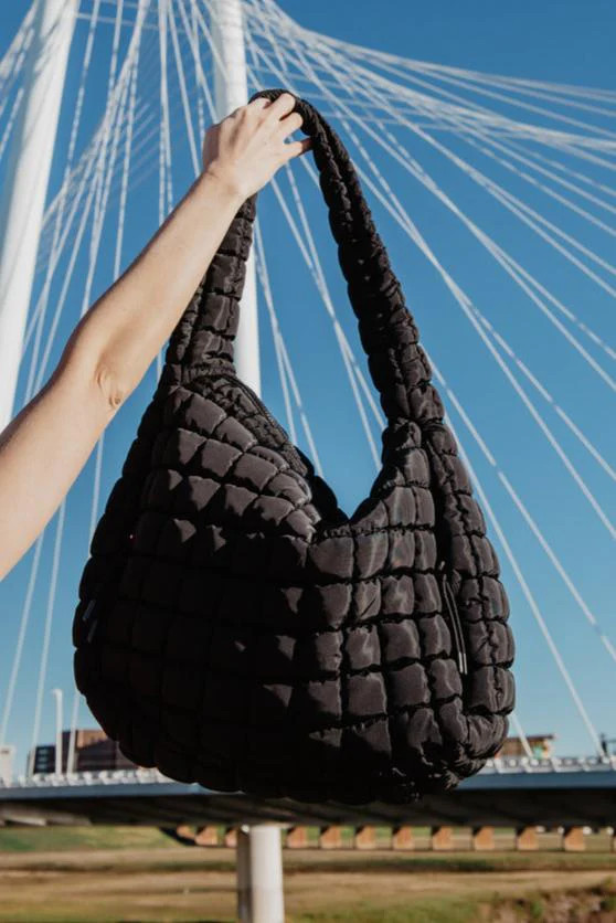 Black X-Large Quilted Tote | Katydid.com