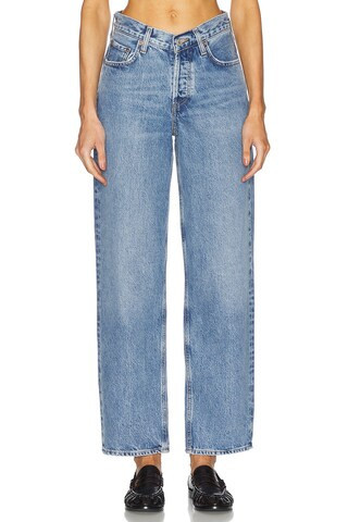 AGOLDE V Waist Baggy Jeans in Blue | FWRD 