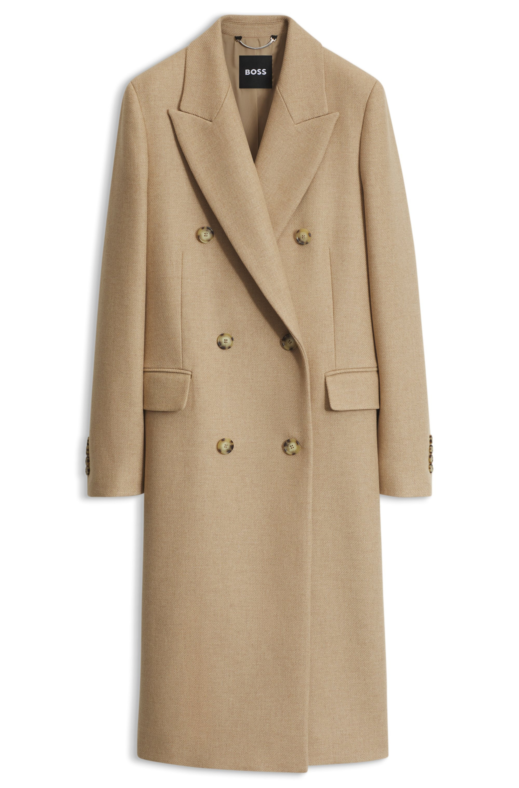 Regular-fit coat in a patterned wool blend | Hugo Boss (US)