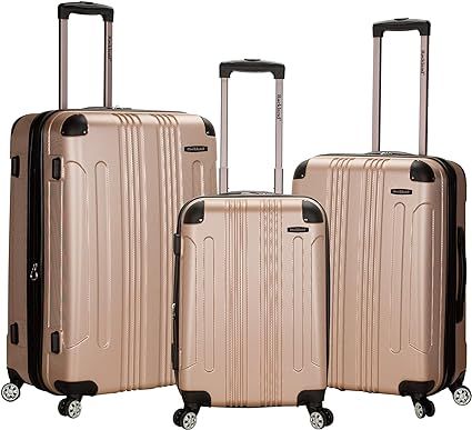 Rockland London Hardside Spinner Wheel Luggage, Champagne, 3-Piece Set (20/24/28) | Amazon (US)