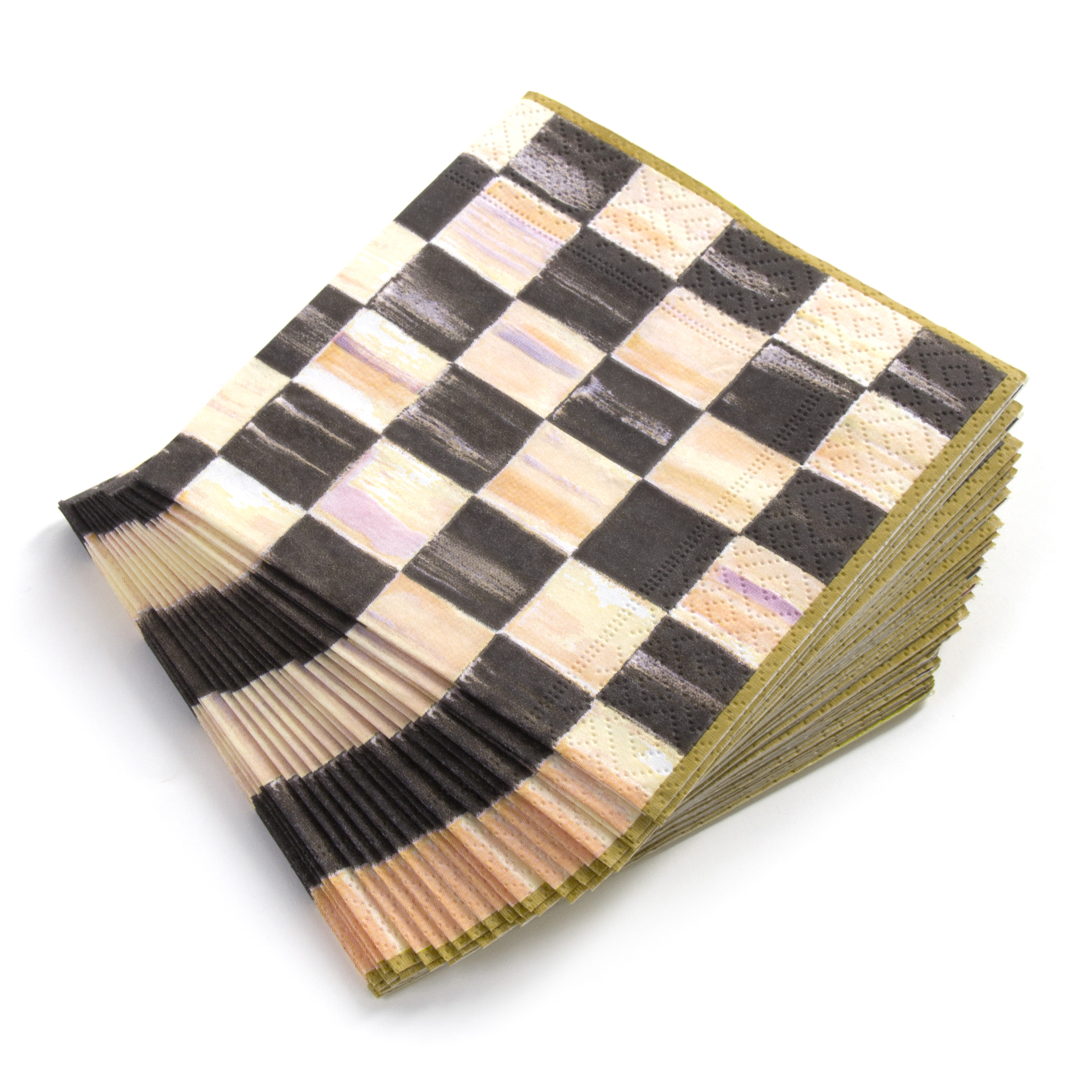 Courtly Check Cocktail Paper Napkins | MacKenzie-Childs