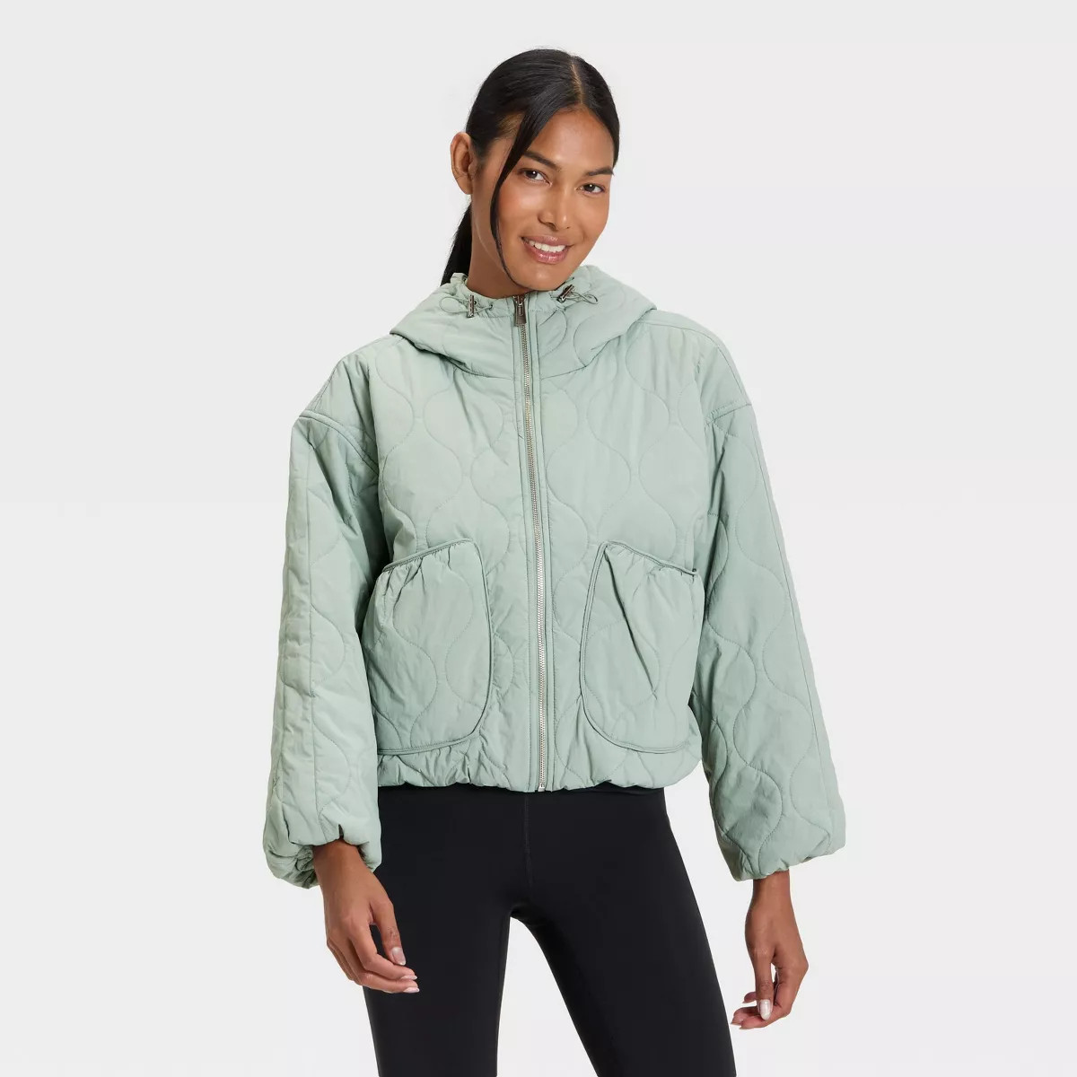 Women's Quilted Hooded Jacket - All In Motion™ | Target