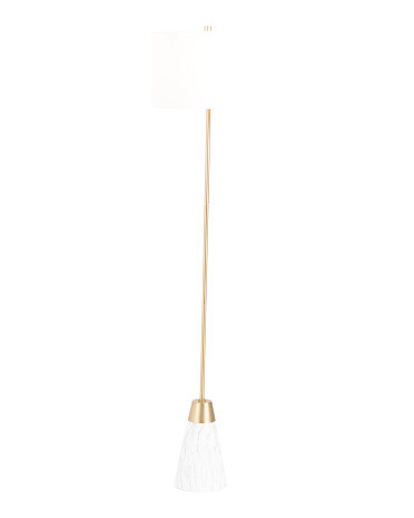64in Metal And Marble Floor Lamp | TJ Maxx