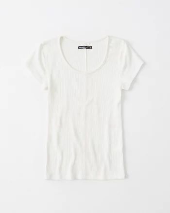 Slim Ribbed Tee | Abercrombie & Fitch US & UK