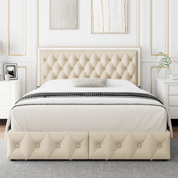 Ancuta Tufted Storage Platform Bed | Wayfair North America