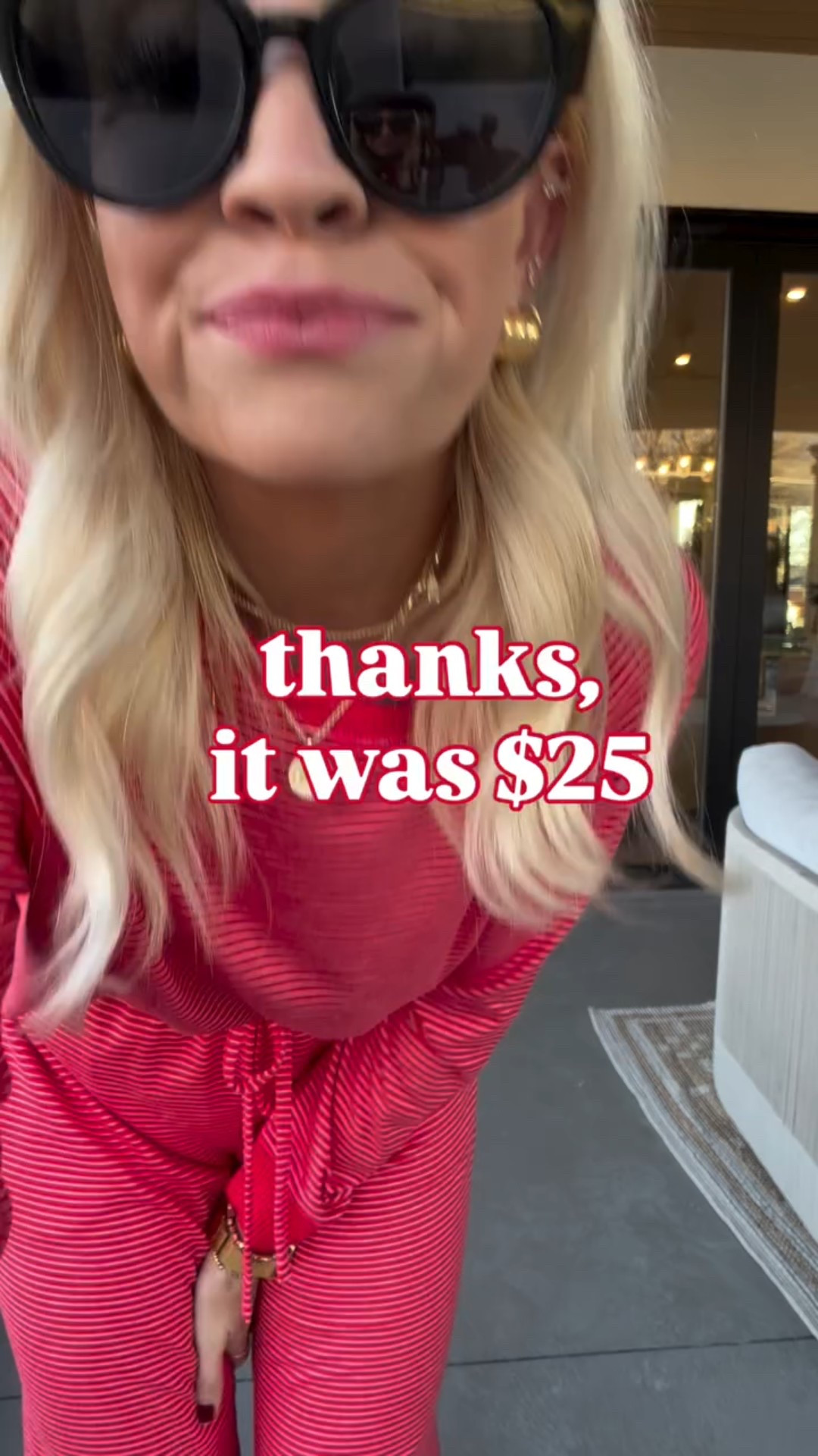 Comment SHOP and I’ll send links! Walmart set that is $25! So cute so cozy and looks like the viral striped set 😍