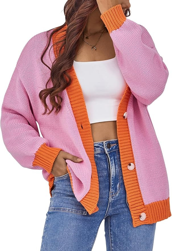 Arolina Cardigan Sweaters for Women Chunky Knit Long Sleeve Button Down Sweater 2025 Fall Trendy ... | Amazon (US)