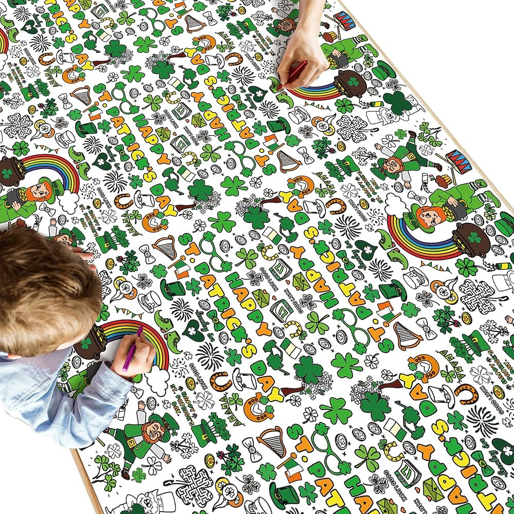 OHOME St. Patricks Day Coloring Tablecloth - Decor & Crafts Gifts, 54" x 88" | Amazon (US)