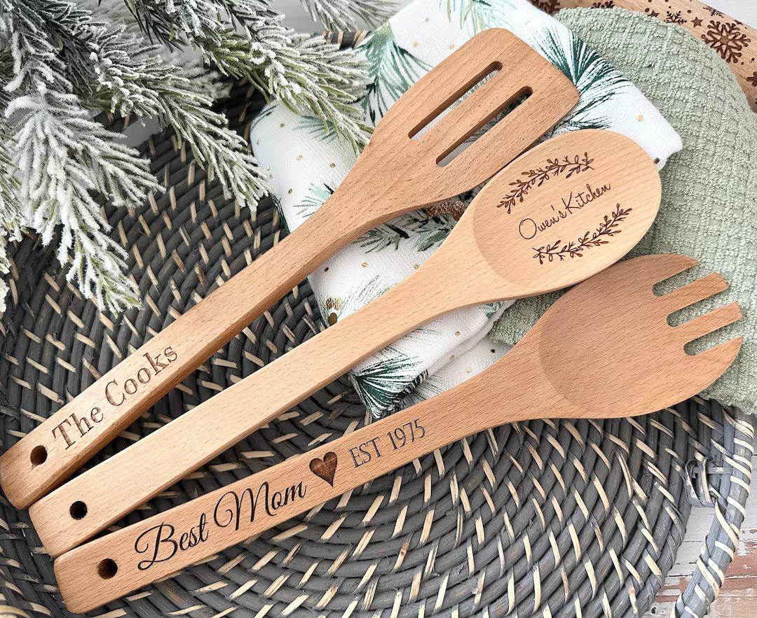 Personalized wooden spoons, House warming custom utensils, Home gifts, Gift for grandma, Chili co... | Etsy (US)
