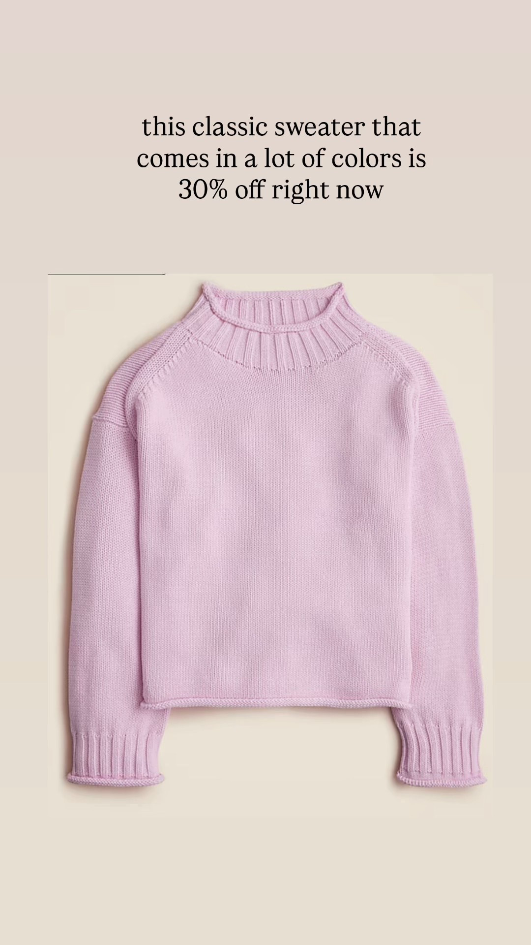 This classic sweater that comes in a lot of colors is 30% off right now 

#LTKSaleAlert #LTKSeasonal #LTKFindsUnder100