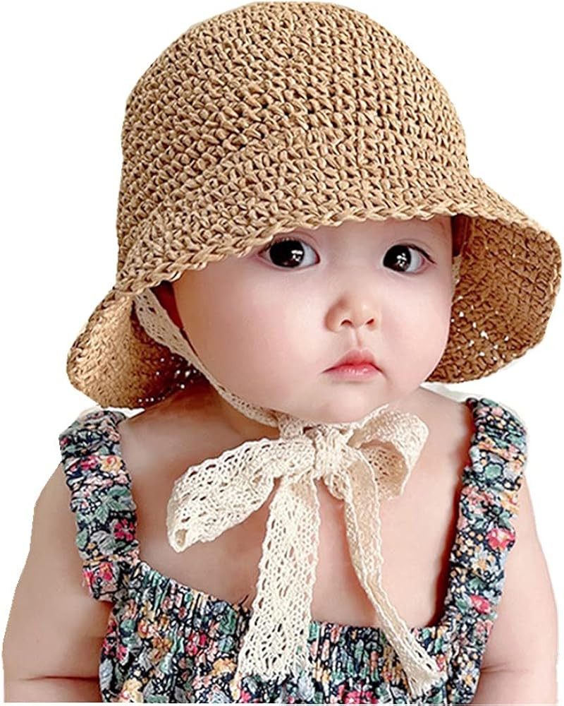 Little Girls Floppy Foldable Packable Wide Brim Summer Sun Hats Beach Straw Hat Baby Photography ... | Amazon (US)