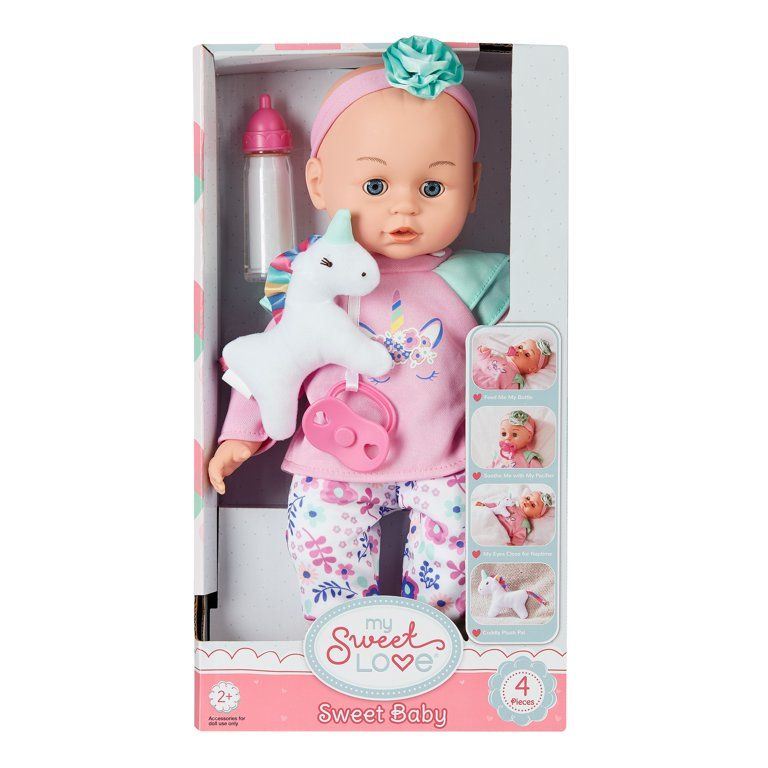 My Sweet Love Sweet Baby Doll Toy Set, 4 Pieces - Walmart.com | Walmart (US)