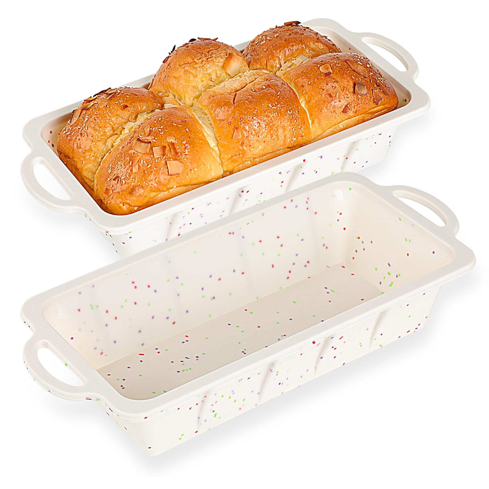 Vinino Silicone Bread Loaf Pan with Metal Reinforced Frame, 9.5 x 5 in Non-stick Silicone 1 lb Lo... | Amazon (US)