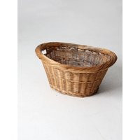 Vintage Wicker Laundry Basket | Etsy (US)