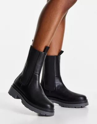 Topshop Kylie chunky chelsea boot in black | ASOS (Global)