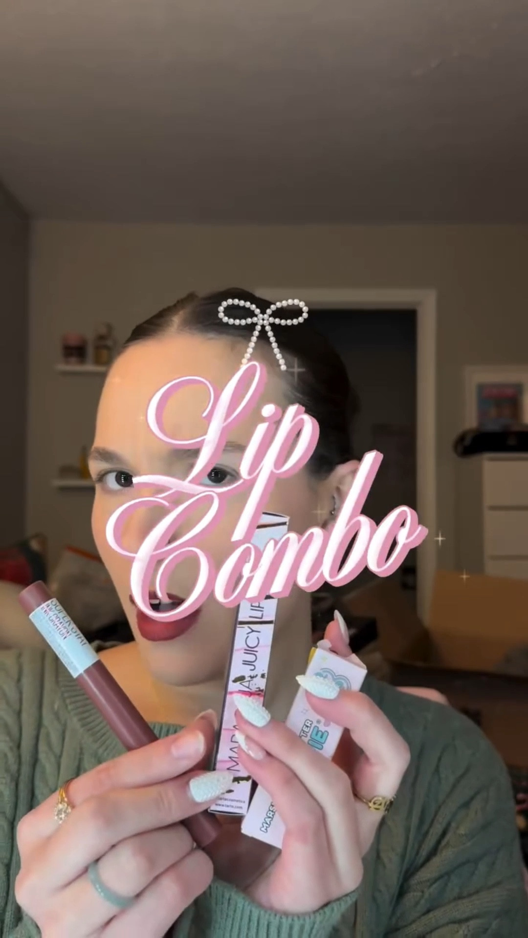 Trying a new lip combo 🎀
•
Please please please comment below your fav lip combos because I’m trying to find my perfect lippies in 2026!!
•
Brands mentioned: @maybelline @kimchichicbeauty @tartecosmetics 
•
•
•
#microinfluencer #nanoinfluencer #influencer #lifestyle #makeup #aesthetic #lifestyle #lifestyleblogger #ugccreator #contentcreator #lipcombo #lippie #lippies #lipgloss #lipstick #makeuplook #makeupideas #makeuplooks #lipcombos #kimchichic #tarte #maybelline #tartecosmetics #maybellinenewyork #maybellinesuperstay #tartevinylchallenge #tartevinyl #marshmallowbutterlippie