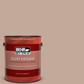 BEHR ULTRA 1 gal. #760B-4 Adobe Straw Extra Durable Flat Interior Paint & Primer 172401 - The Hom... | The Home Depot