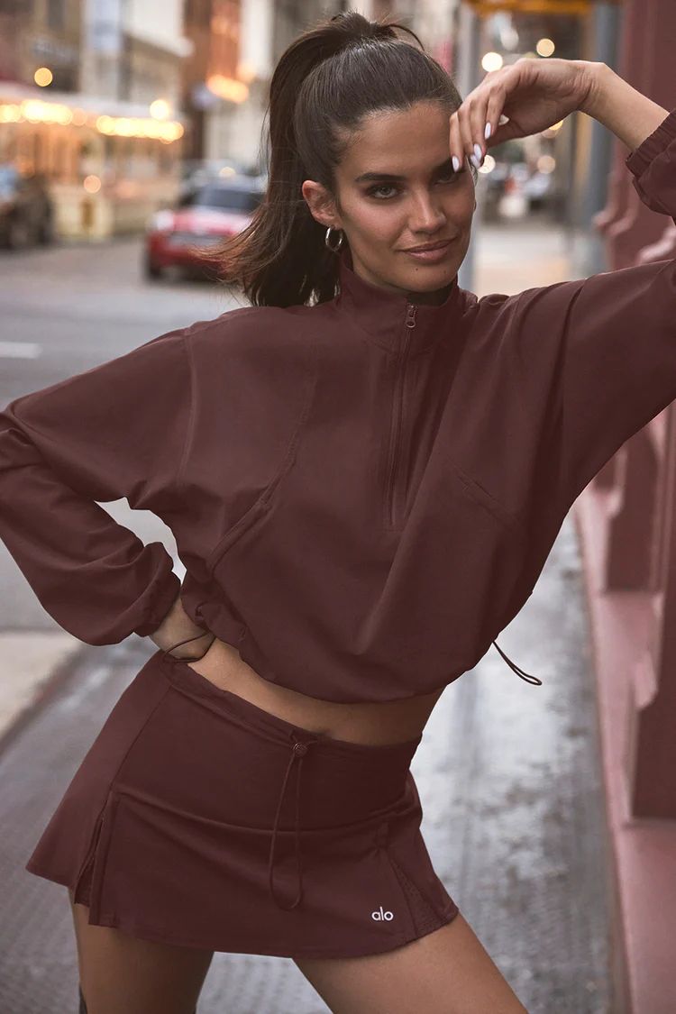 1/4 Zip Cropped In The Lead Coverup | Alo Yoga