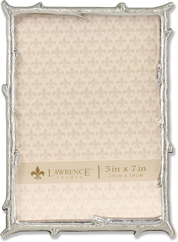Lawrence Frames 712657 5x7 Silver Metal Natural Branch Design Picture Frame | Amazon (US)
